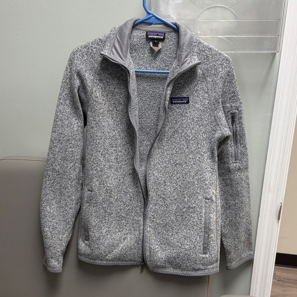 Patagonia Gray Full-Zip Fleece Jacket